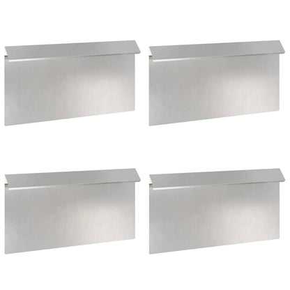 Recinto per lumache 4 pcs Argento 50 x 3,5 x 25 cm