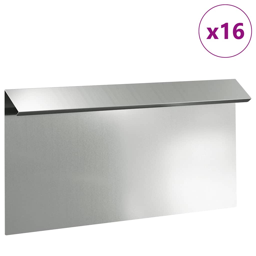 Recinto per lumache 16 pcs Argento 50 x 3,5 x 25 cm