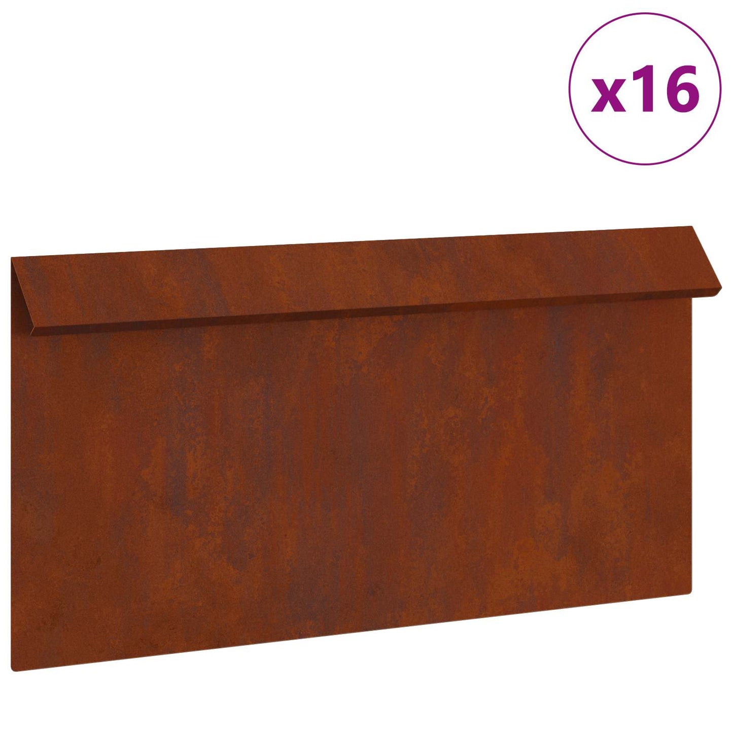 Recinto per lumache 16 pcs Ruggine 50 x 3,5 x 25 cm