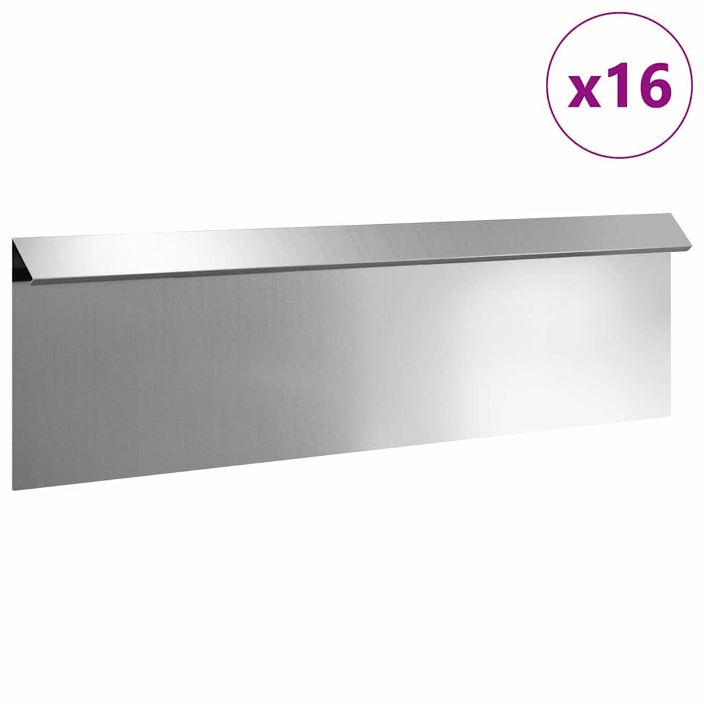 Recinto per lumache 16 pcs Argento 100 x 3,5 x 25 cm