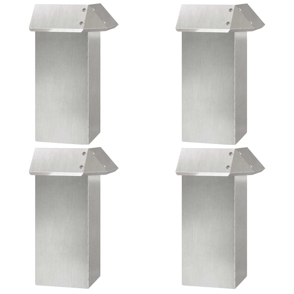 Recinto per lumache 4 pcs Argento 13,5 x 13,5 x 25 cm