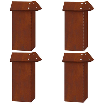 Recinto per lumache 4 pcs Ruggine 13,5 x 13,5 x 25 cm