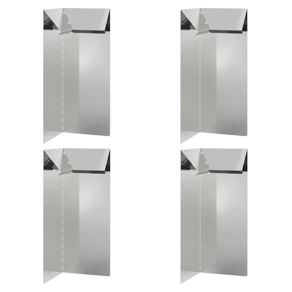 Recinto per lumache 4 pcs Argento 10 x 10 x 25 cm