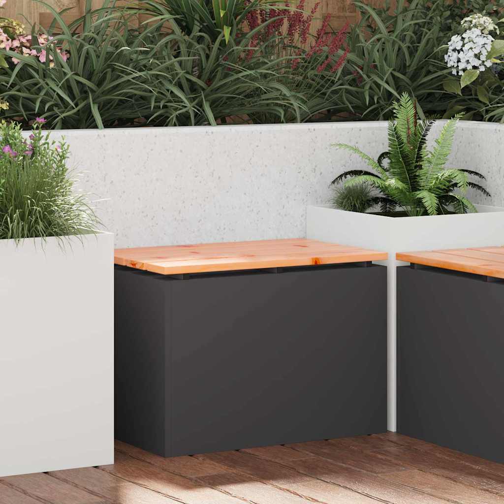 Panchina da giardino Nero 60 x 40 x 43 cm