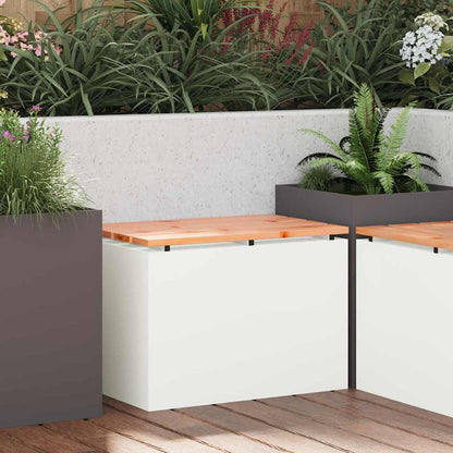Panchina da giardino Bianco 60 x 40 x 43 cm Acciaio