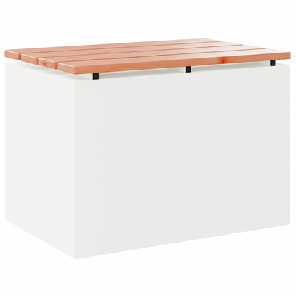 Panchina da giardino Bianco 60 x 40 x 43 cm Acciaio