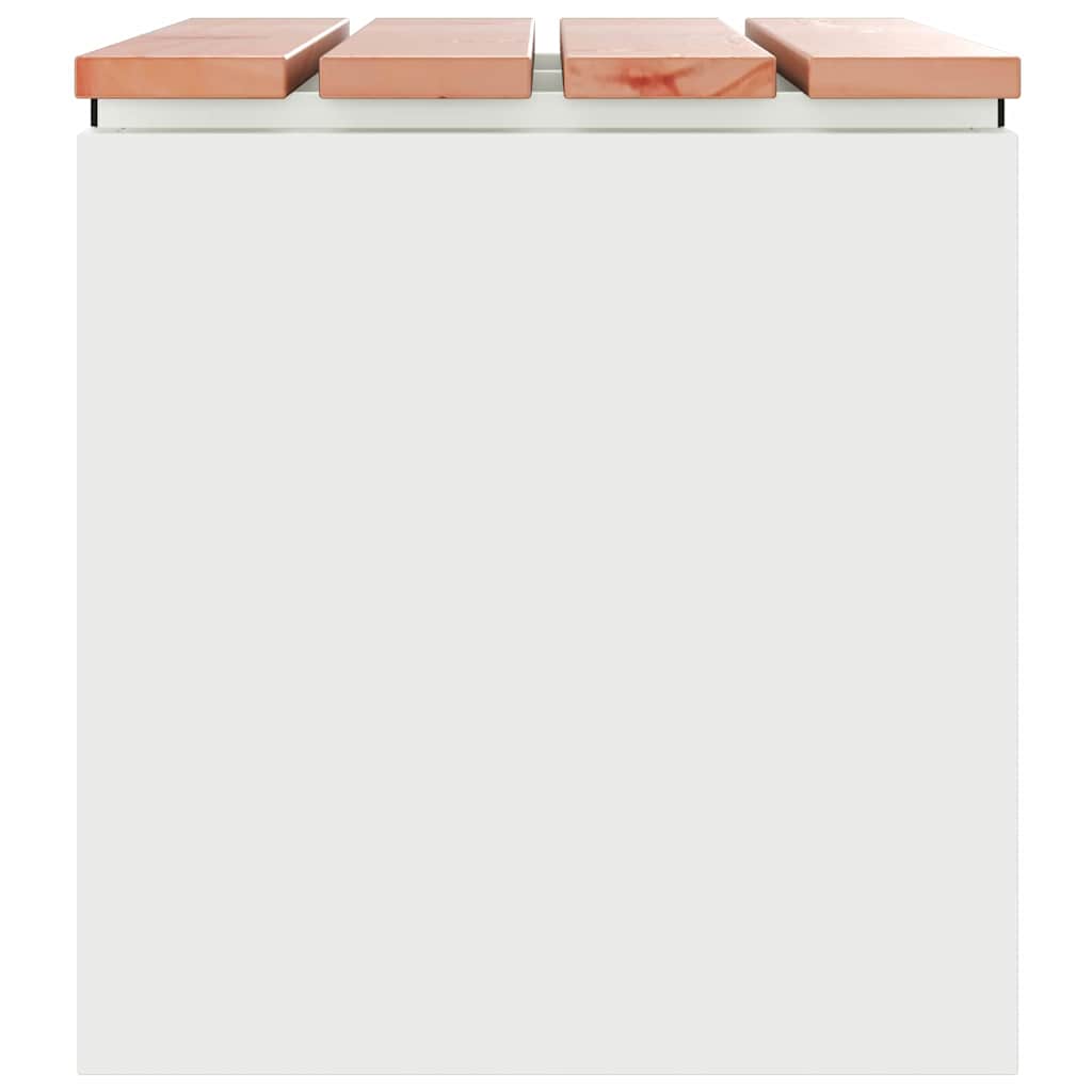 Panchina da giardino Bianco 60 x 40 x 43 cm Acciaio