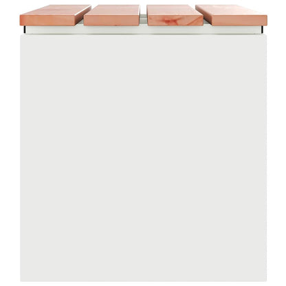 Panchina da giardino Bianco 60 x 40 x 43 cm Acciaio