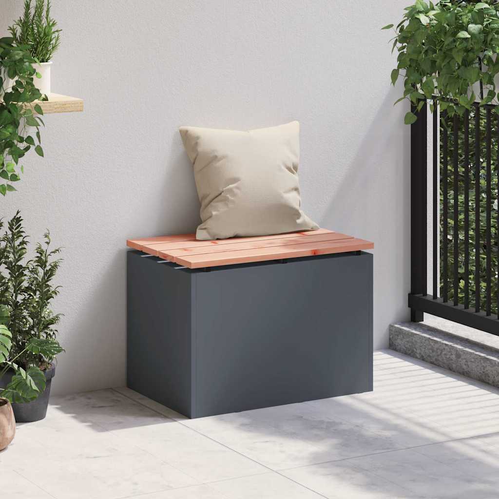 Panchina da giardino Antracite 60 x 40 x 43 cm Acciaio