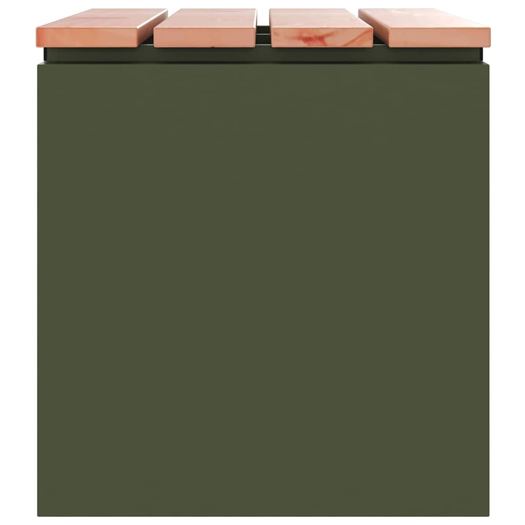 Panchina da giardino Oliver verde 60 x 40 x 43 cm Acciaio