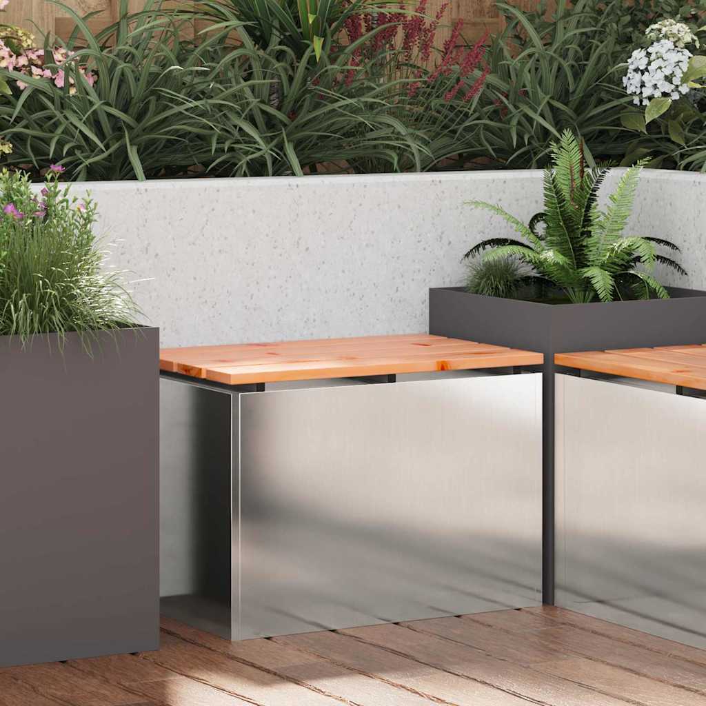 Panchina da giardino Argento 60 x 40 x 43 cm