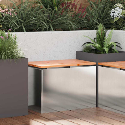 Panchina da giardino Argento 60 x 40 x 43 cm