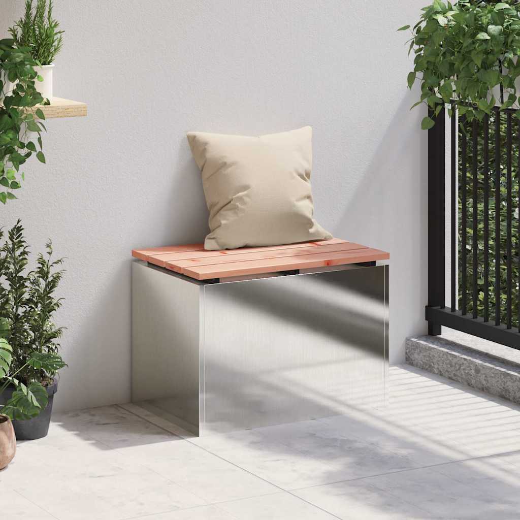 Panchina da giardino Argento 60 x 40 x 43 cm