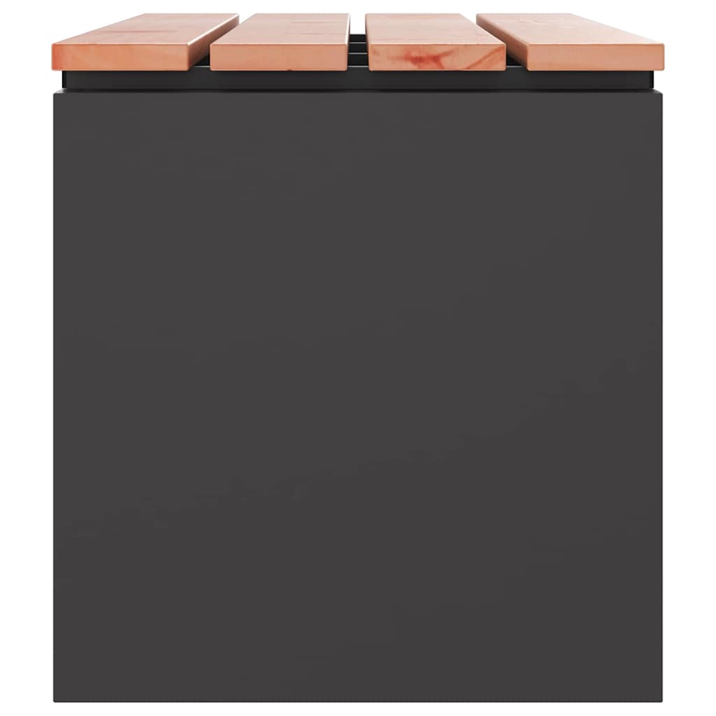 Panchina da giardino Nero 80 x 40 x 43 cm Acciaio