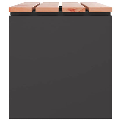 Panchina da giardino Nero 80 x 40 x 43 cm Acciaio