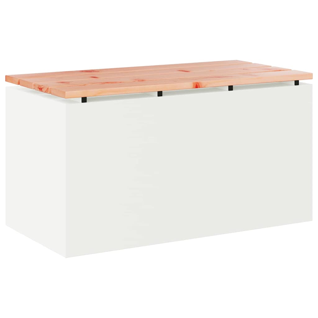 Panchina da giardino Bianco 80 x 40 x 43 cm Acciaio
