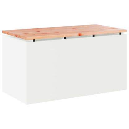 Panchina da giardino Bianco 80 x 40 x 43 cm Acciaio