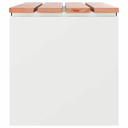 Panchina da giardino Bianco 80 x 40 x 43 cm Acciaio