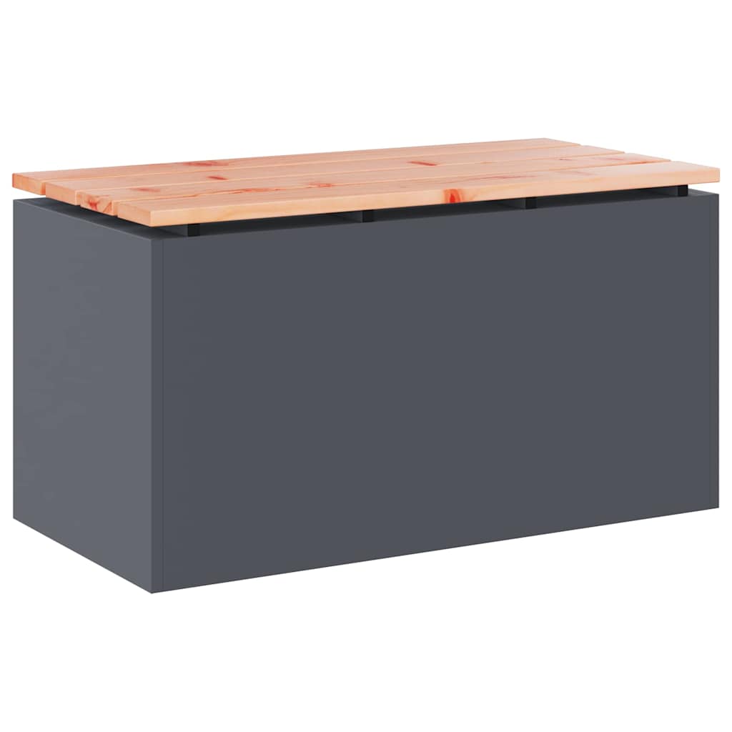 Panchina da giardino Antracite 80 x 40 x 43 cm Acciaio