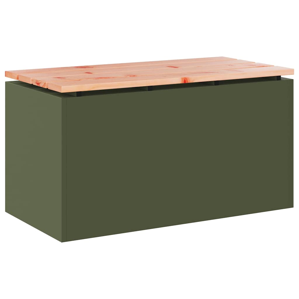 Panchina da giardino Oliver verde 80 x 40 x 43 cm Acciaio