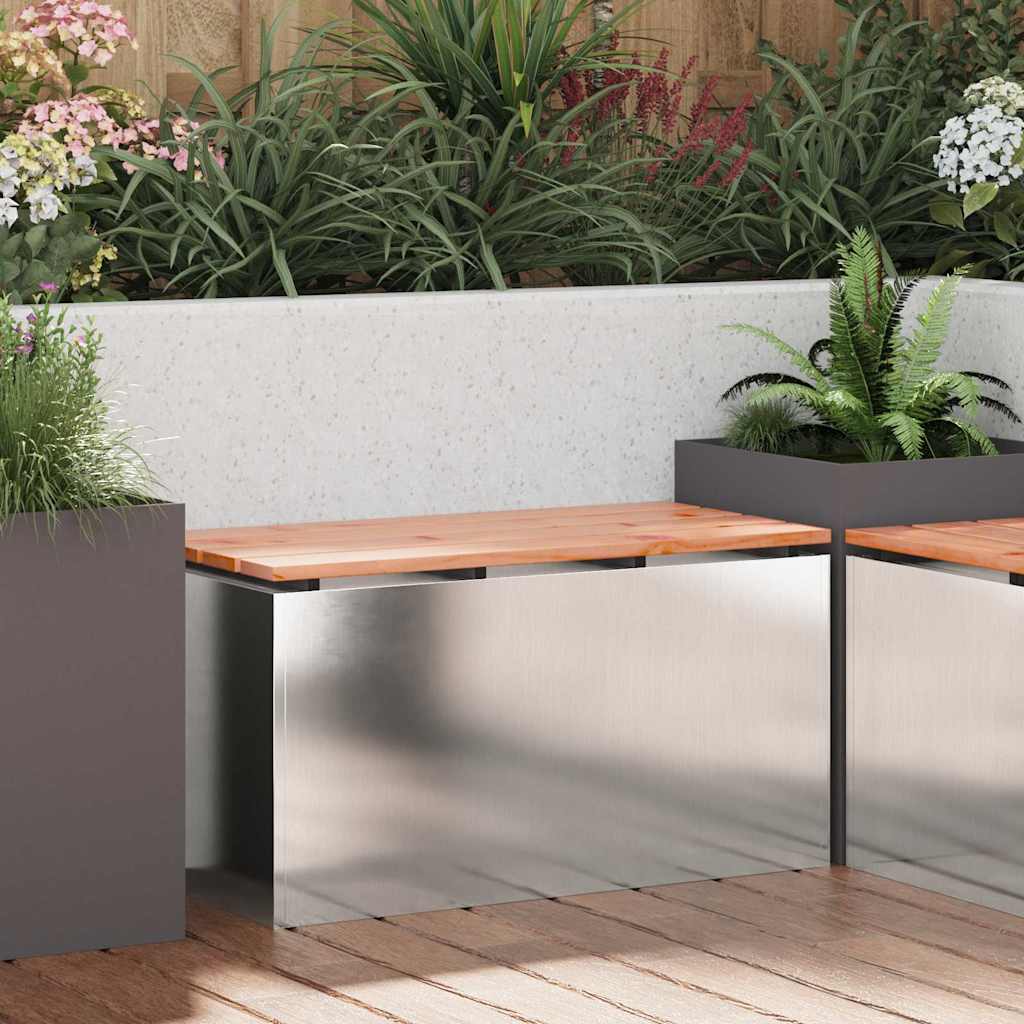 Panchina da giardino Argento 80 x 40 x 43 cm