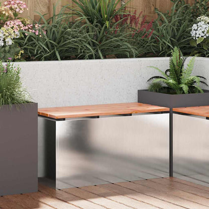 Panchina da giardino Argento 80 x 40 x 43 cm