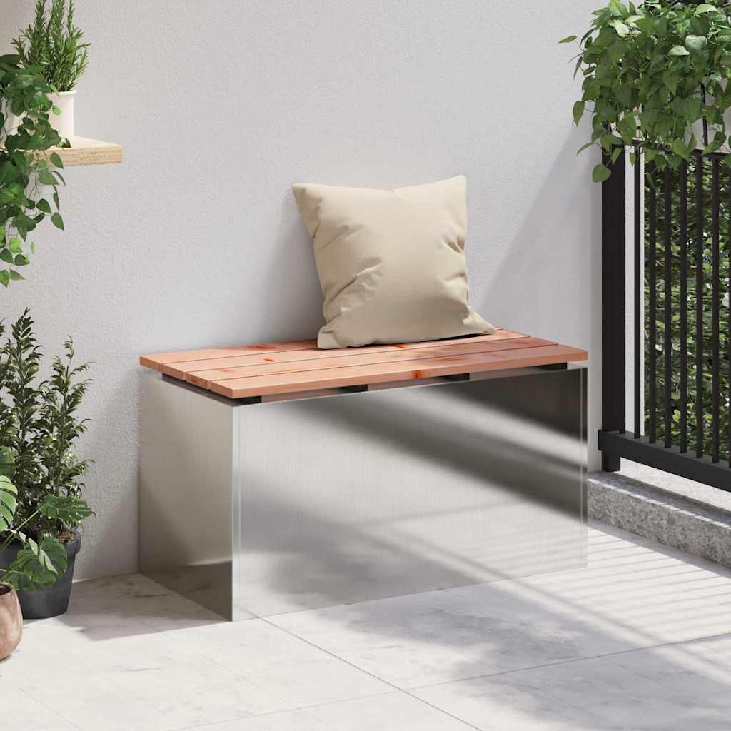 Panchina da giardino Argento 80 x 40 x 43 cm