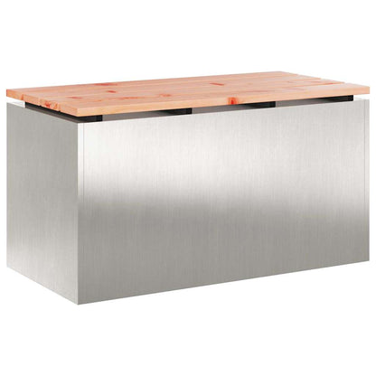 Panchina da giardino Argento 80 x 40 x 43 cm