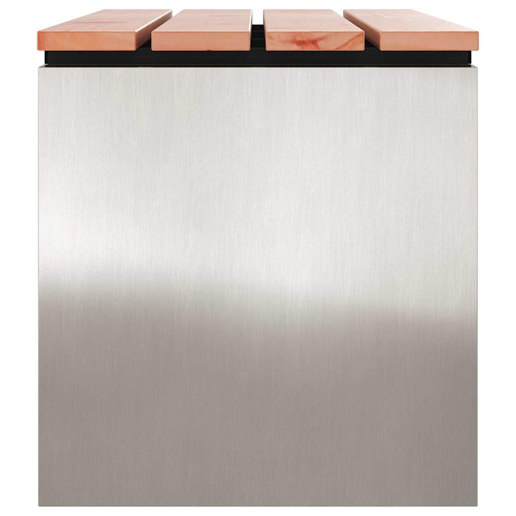 Panchina da giardino Argento 80 x 40 x 43 cm