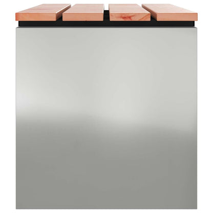 Panchina da giardino Argento 80 x 40 x 43 cm Acciaio zincato