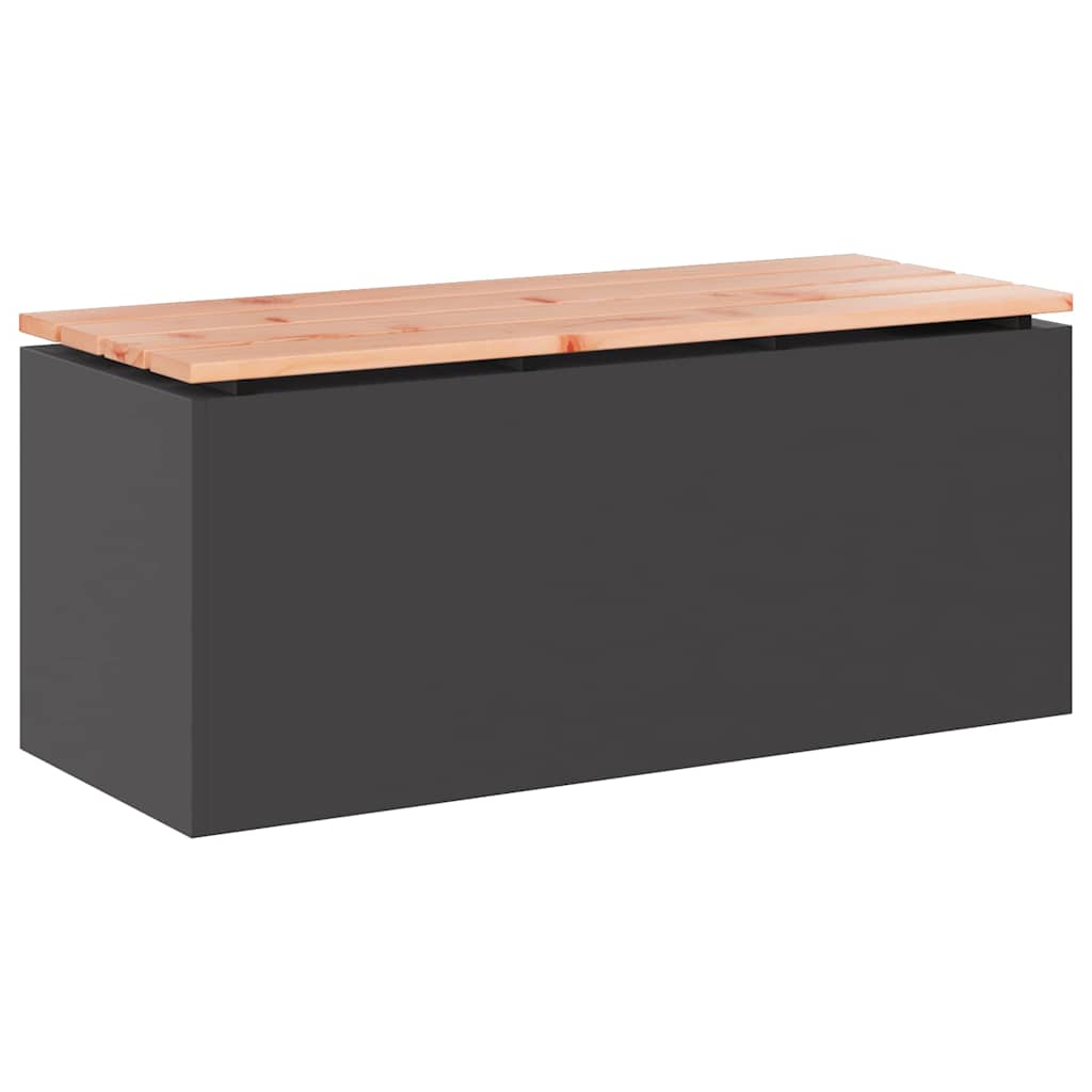 Panchina da giardino Nero 100 x 40 x 43 cm Acciaio