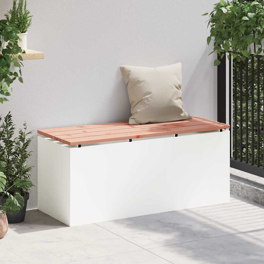 Panchina da giardino Bianco 100 x 40 x 43 cm Acciaio