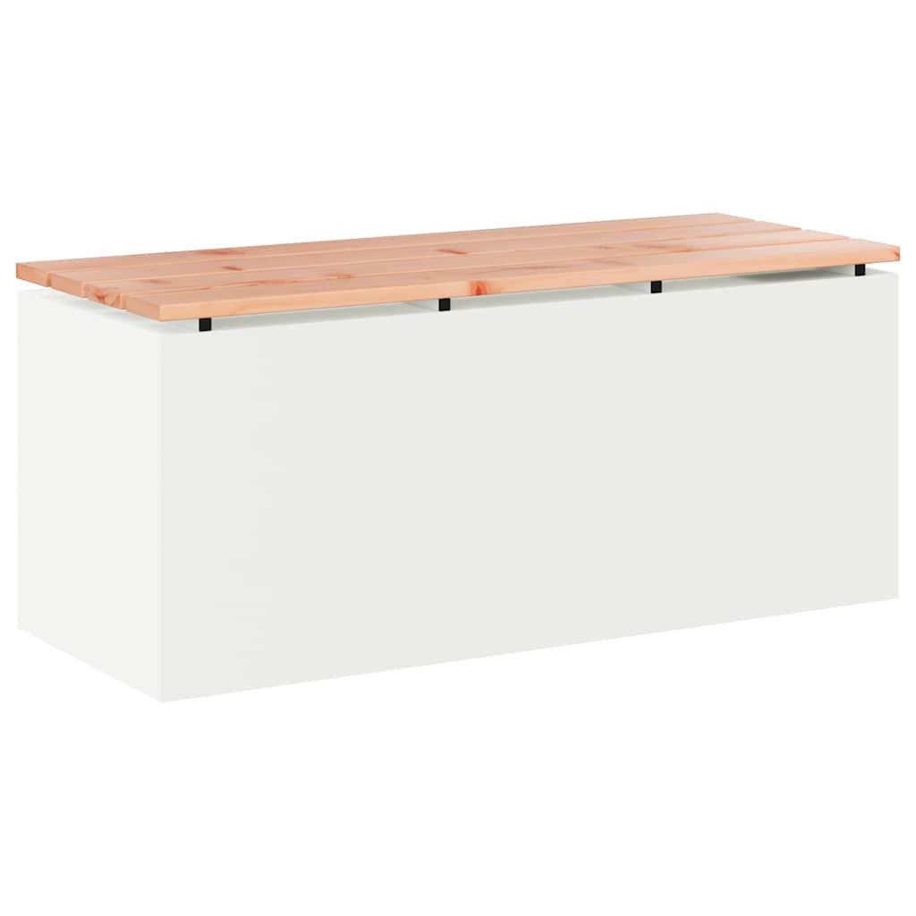 Panchina da giardino Bianco 100 x 40 x 43 cm Acciaio