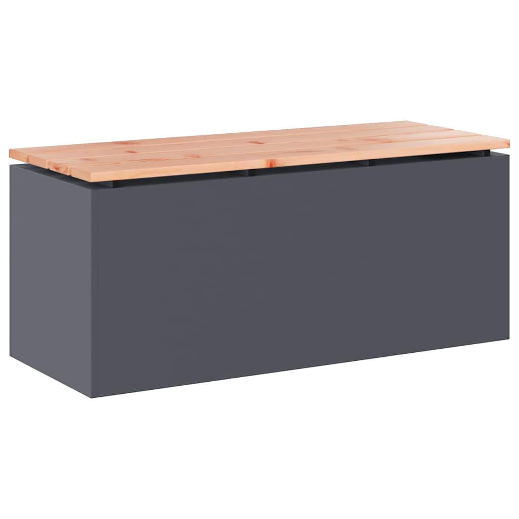 Panchina da giardino Antracite 100 x 40 x 43 cm Acciaio