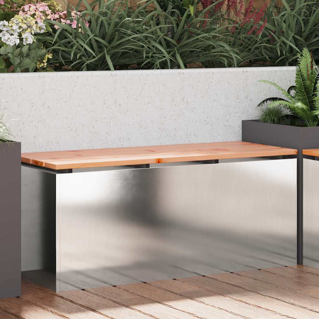 Panchina da giardino Argento 100 x 40 x 43 cm