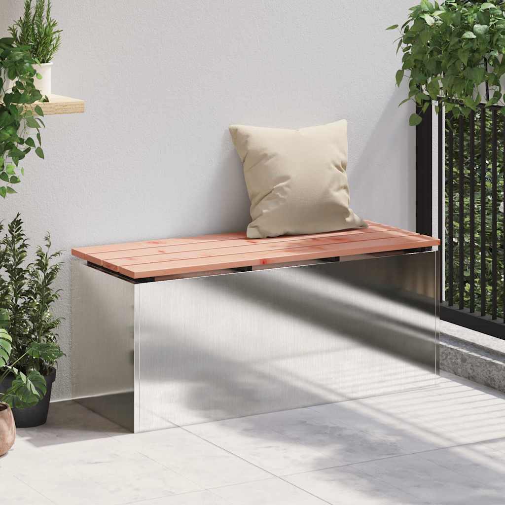 Panchina da giardino Argento 100 x 40 x 43 cm