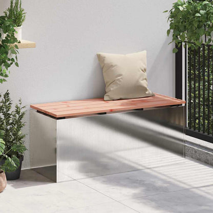 Panchina da giardino Argento 100 x 40 x 43 cm