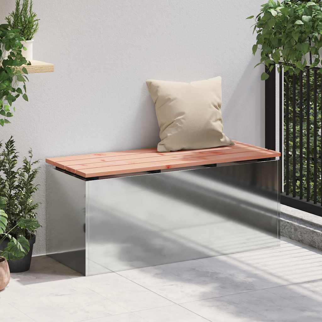 Panchina da giardino Argento 100 x 40 x 43 cm Acciaio zincato