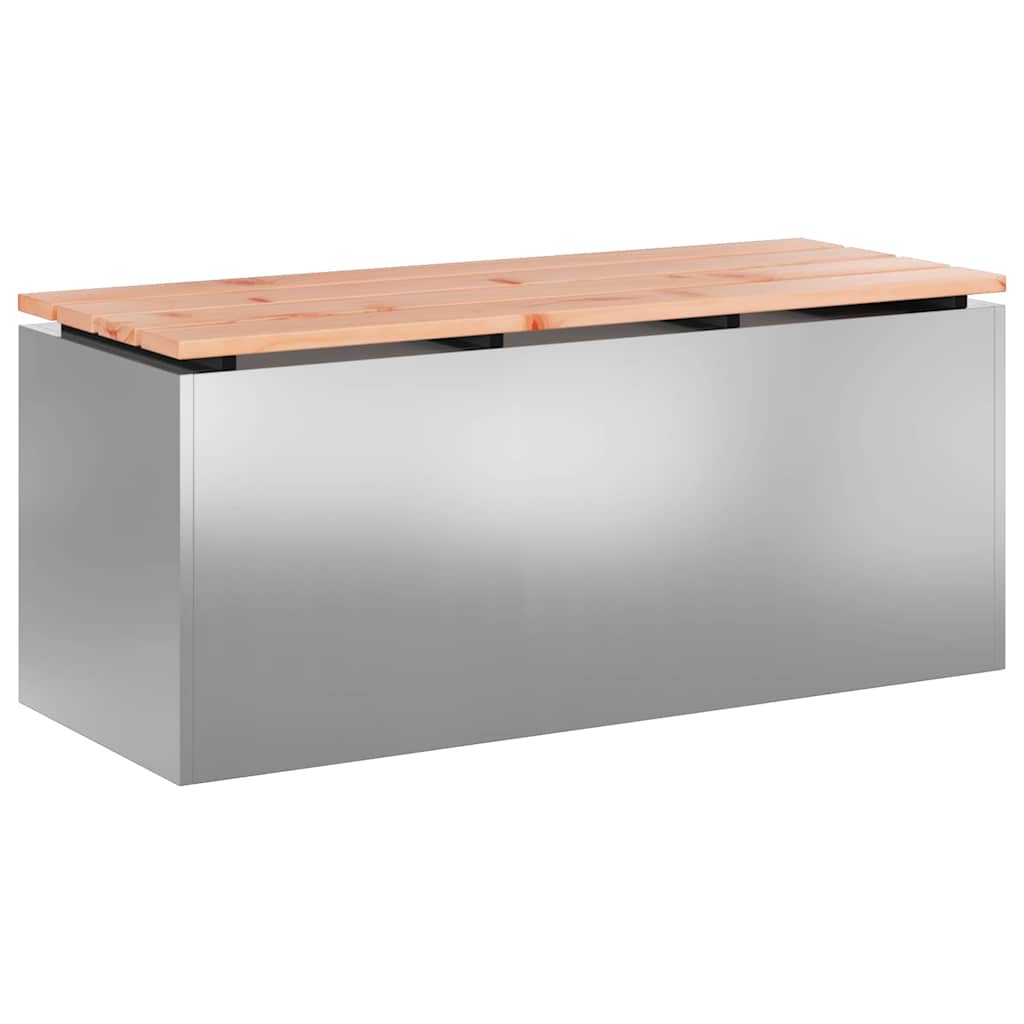 Panchina da giardino Argento 100 x 40 x 43 cm Acciaio zincato