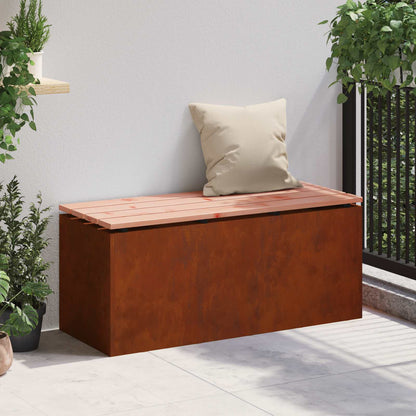 Panchina da giardino Ruggine 100 x 40 x 43 cm acciaio corten