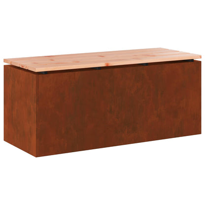 Panchina da giardino Ruggine 100 x 40 x 43 cm acciaio corten