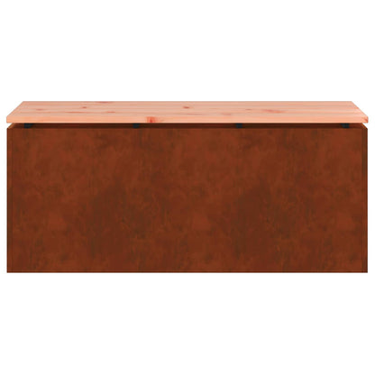 Panchina da giardino Ruggine 100 x 40 x 43 cm acciaio corten