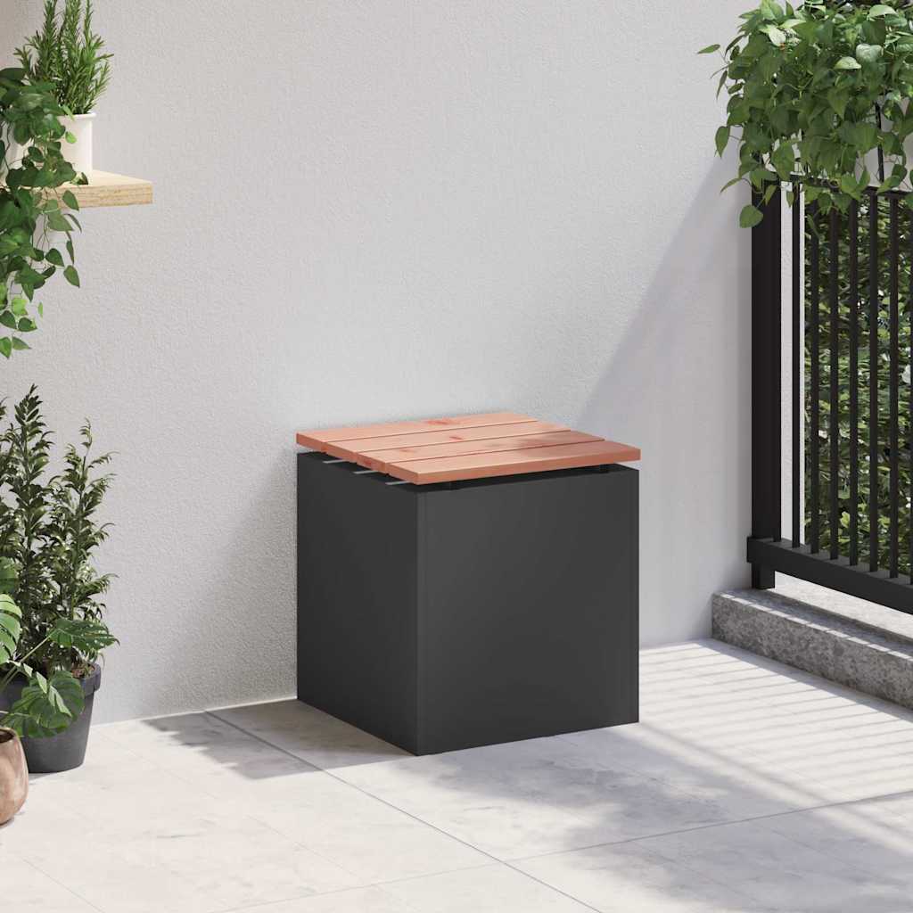 Panchina da giardino Nero 40 x 40 x 43 cm Acciaio
