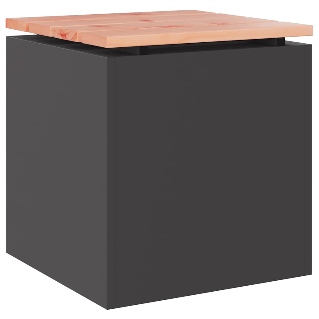 Panchina da giardino Nero 40 x 40 x 43 cm Acciaio