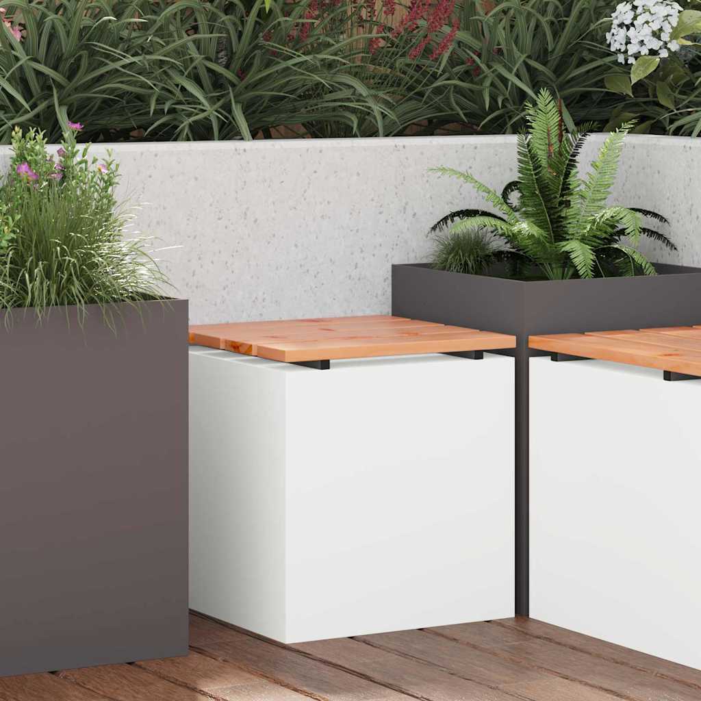 Panchina da giardino Bianco 40 x 40 x 43 cm Acciaio