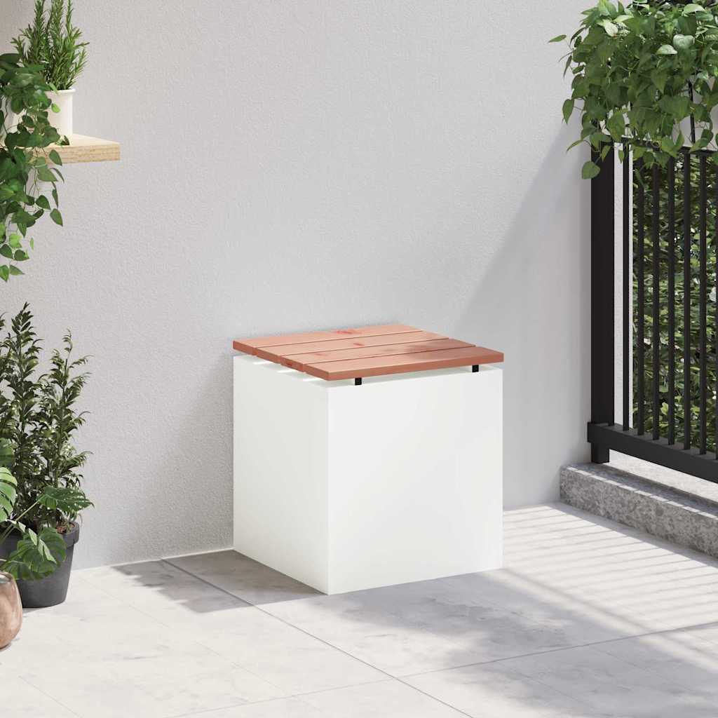 Panchina da giardino Bianco 40 x 40 x 43 cm Acciaio