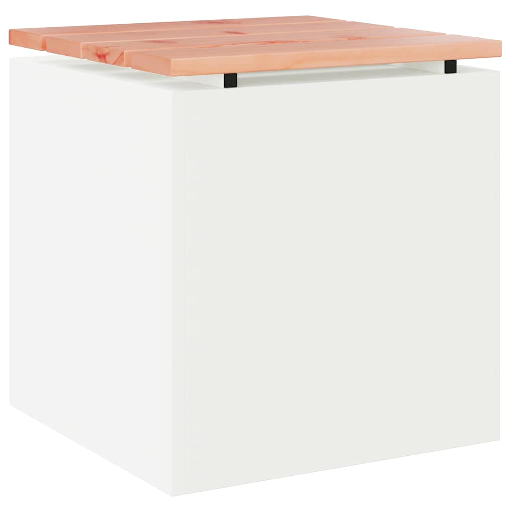 Panchina da giardino Bianco 40 x 40 x 43 cm Acciaio