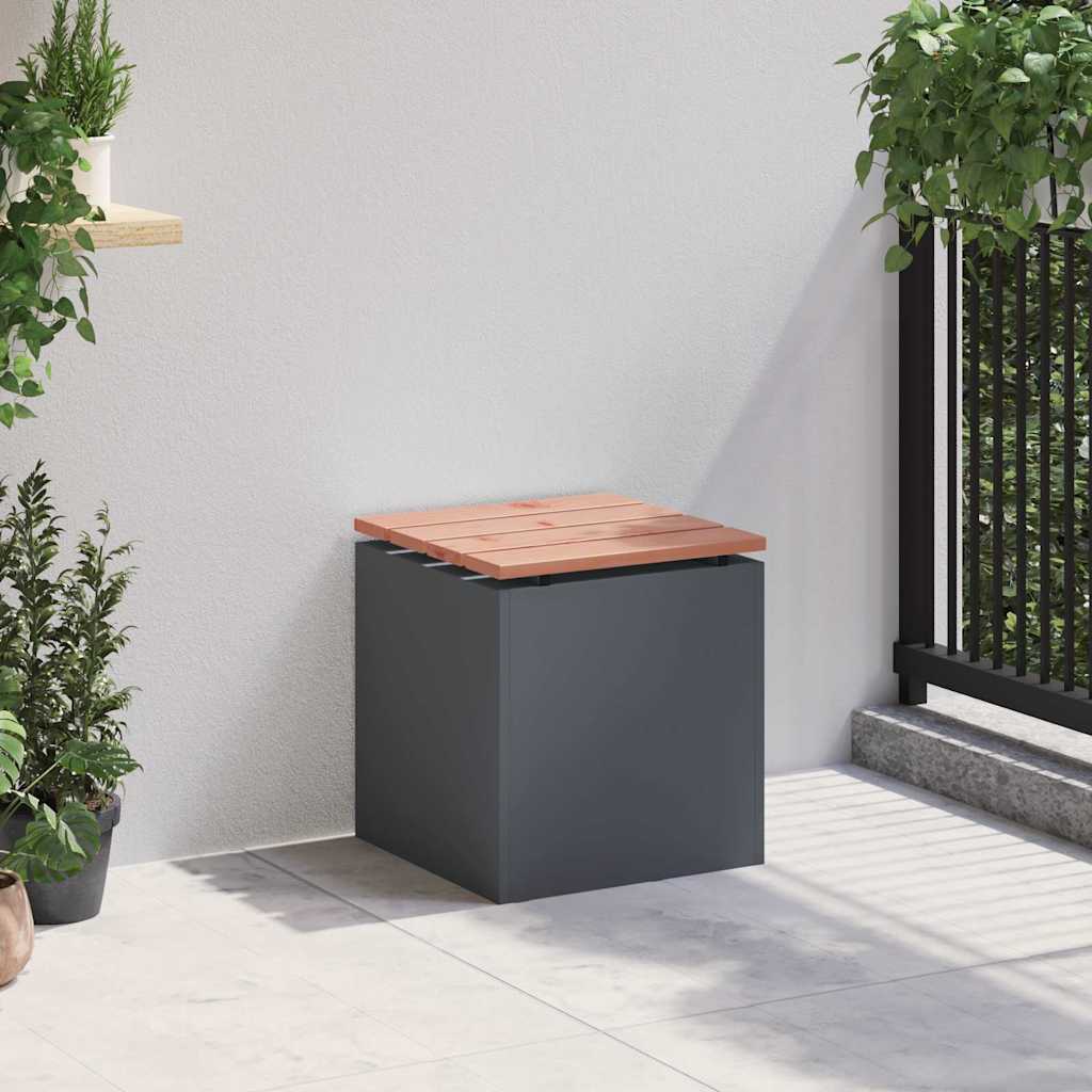 Panchina da giardino Antracite 40 x 40 x 43 cm Acciaio
