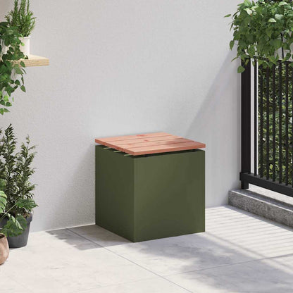 Panchina da giardino Oliver verde 40 x 40 x 43 cm Acciaio