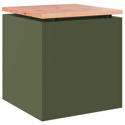 Panchina da giardino Oliver verde 40 x 40 x 43 cm Acciaio